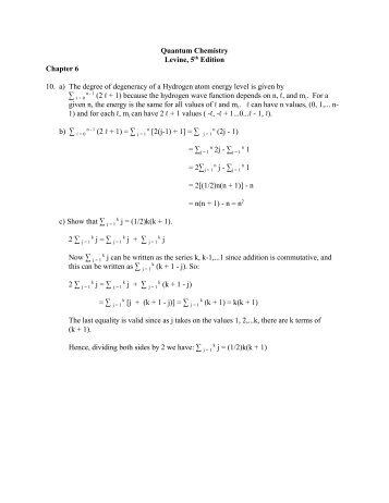 Quantum Chemistry Levine 7th Edition Pdf